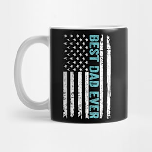 Father's day Best dad ever with US american flag Mug